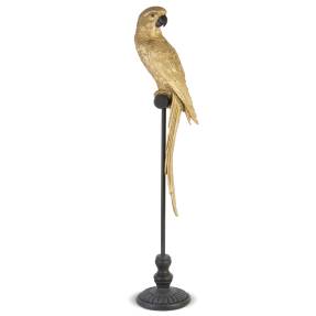Vysoká Zlatá Soška Papagáj 102cm