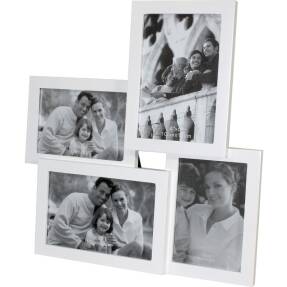 Biely Fotorámček na 4 Fotografie
