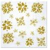 Pl Serwetki Glitter Snowflakes Gold