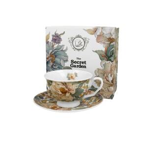 Porcelánová Šálka s Podšálkou 250 ml Peony