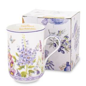 Porcelánový Hrnček Na Čaj S Letným Kvetinovým Motívom – 350 ml