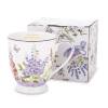 Porcelánový Hrnček Na Čaj S Motívom Letných Kvetov – 450 ml