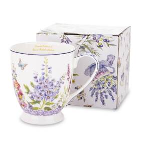 Porcelánový Hrnček Na Čaj S Motívom Letných Kvetov – 450 ml