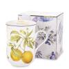 Porcelánový hrnček na čaj s motívom citrónov z kolekcie Queen Isabell, objem 350 ml