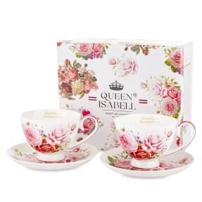 Porcelánová Súprava Šálok S Tanierikmi Queen Isabell 250ml