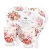 Porcelánová Darčeková Súprava Hrnčekov S Lyžičkami Queen Isabell 300ml