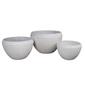 Okrúhly Exteriérový Kvetináč Biely 35 cm – Kolekcia Modern White