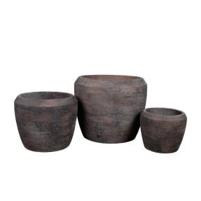 Okrúhly Exteriérový Kvetináč Hnedý 31 cm – Kolekcia Modern Brown