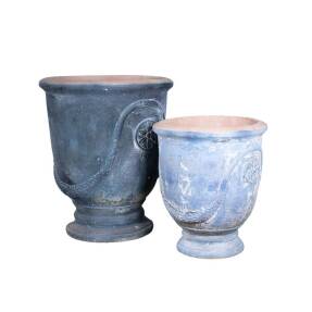 Mrazuvzdorné Záhradné Kvetináče Set 2 ks Old Antic Blue