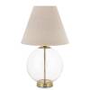 Béžová Stolová Lampa So Sklenenou Guľou 66 cm