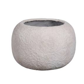 Nízky Veľký Záhradný Kvetináč – 54 cm, Béžový