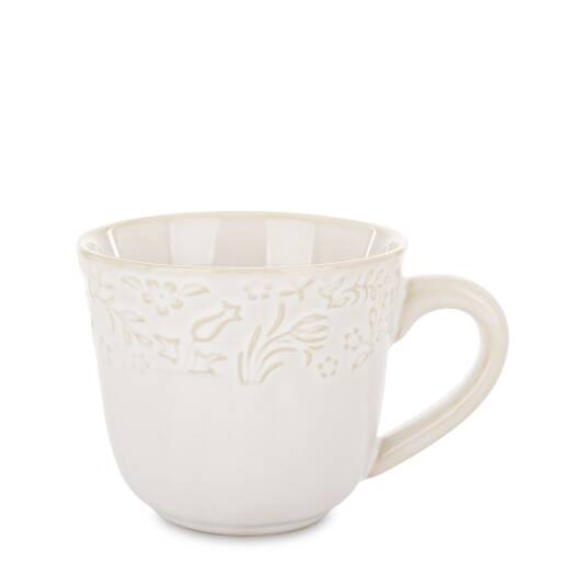 Táto romantická porcelánová espresso šálka Sarmatia (120 ml) v krémovom prevedení dodá vašej káve vidiecky šarm. S jemným kvetinovým vzorom je ideálna na espresso. Je vhodná do umývačky riadu aj mikrovlnnej rúry.